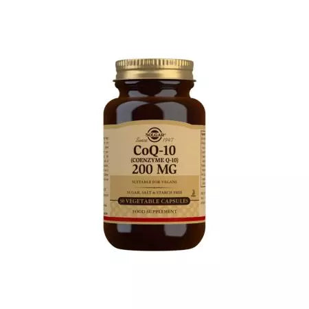 Solgar Coq10 (Coenzyme Q10) 200 mg grøntsagskapsler Pakke på 30