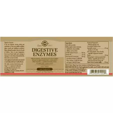 Solgar Digestive Enzymes Tablets Pack of 100