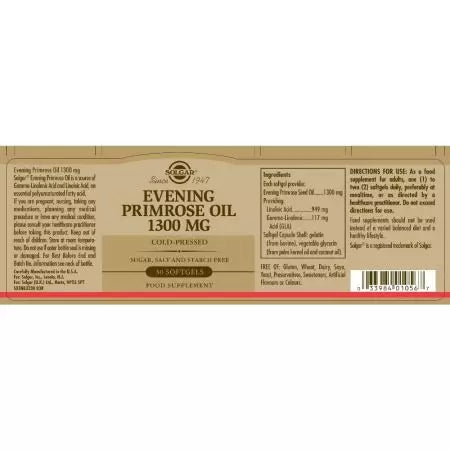 Solgar Evening Primrose Oil 1300 mg Softgels Pack of 30