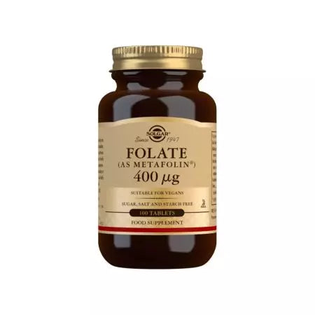 Solgar folate (as métafolin) 400 ug comprimés pack de 100