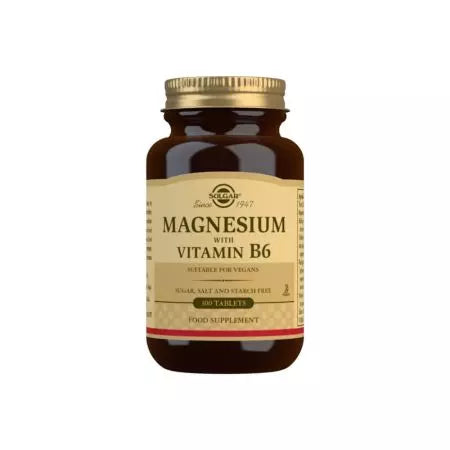 Solgar Magnesium cu tablete Vitamina B6 pachet de 100