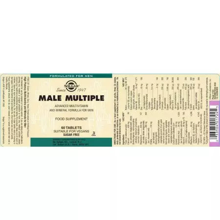 Solgar Male Multiple Tablets Pack de 60