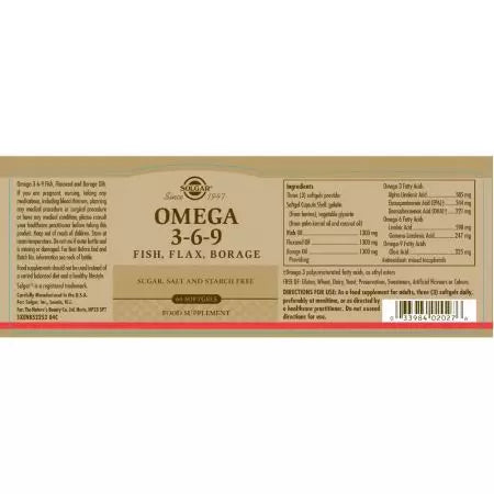 Solgar Omega 369 Pacchetto Softgels di 60