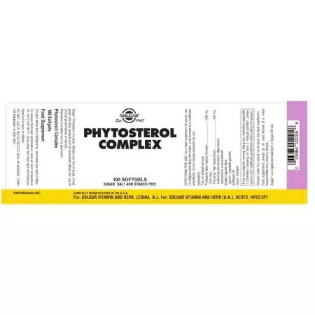 Solgar Phytosterol Complex Softgels Pack of 100