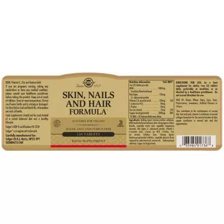 Peau solgar, ongles et comprimés de cheveux