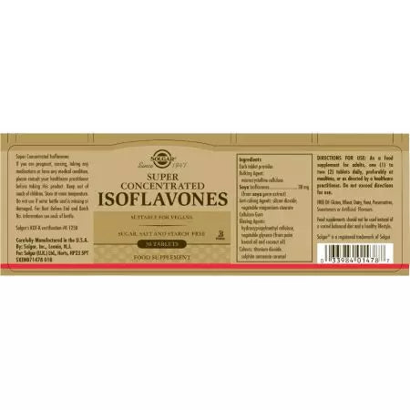 Solgar Super concentré des comprimés d'isoflavones pack de 30