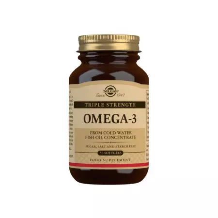 „Solgar“ trigubo stiprumo „Omega3“ minkštynių pakuotė iš 50