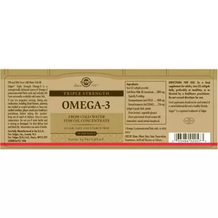 Solgar Triple Strength Omega3 Softgels Pack of 50