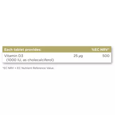 Solgar Vitamin D3 (colecalciferol) 1000 UI (25 ug) confezione di compresse di 90