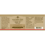 Solgar Vitamin D3 (Cholecalciferol) 4000 IU (100 ug) Gemüsekapseln