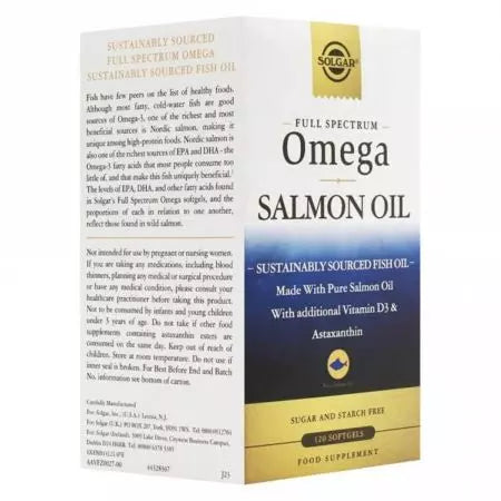 Solgar pełne spektrum Omega Salmon Oil 120 Softgels