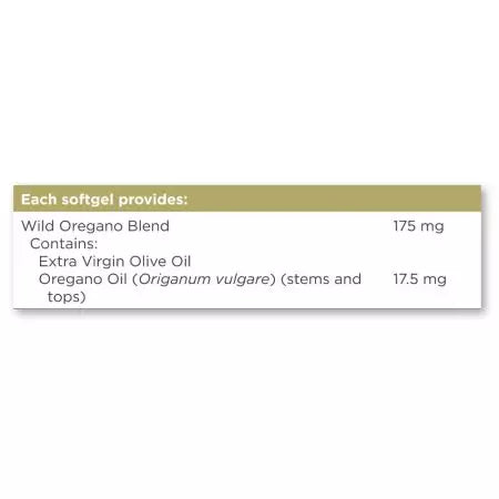 Solgar Wild Oregano Oil Softgels iepakojums ar 60