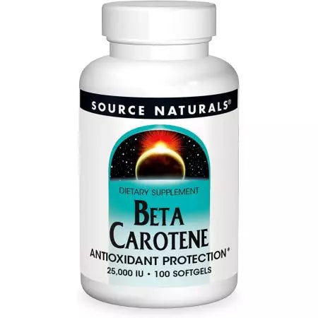 Fonte naturals beta carotene 25.000iu 100 softgels