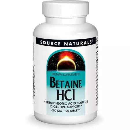 Source Naturals Betaine HCI 650mg 90 tablettia