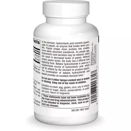 Vir Naturals Betaine HCI 650mg 90 tablet