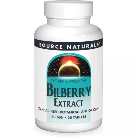 Avots Naturals Bilberry ekstrakts 50 mg 30 tabletes