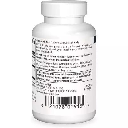 Fuente de extracto de arándano de Naturals 50mg 30 tabletas