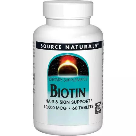 Šaltinis „Naturals Biotin“ 10 000 mcg 60 tablečių