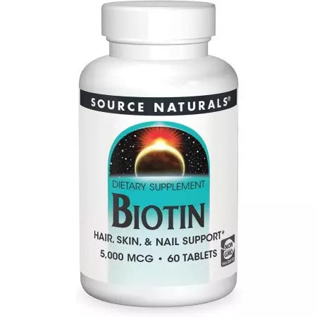 Source Naturals Biotin 5.000 mcg 60 tabletter