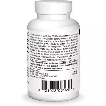 Source Naturals DLPA (DLPhenylalanine) 750mg 60 Tablets