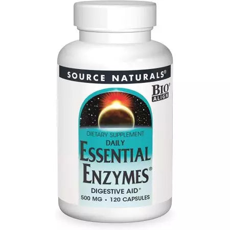 Sursă Naturale Enzime esențiale zilnice 500mg 120 Capsule