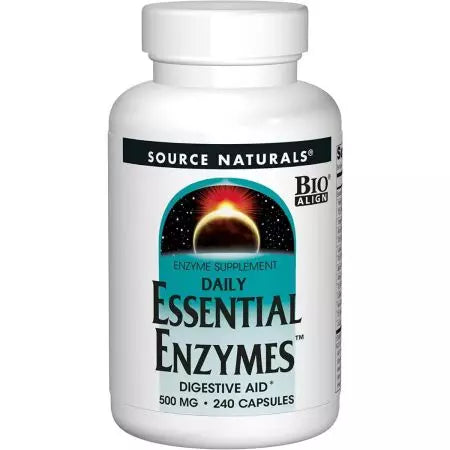 Lähde Naturals Essential Daily Entsyymit 500 mg 240 kapselia