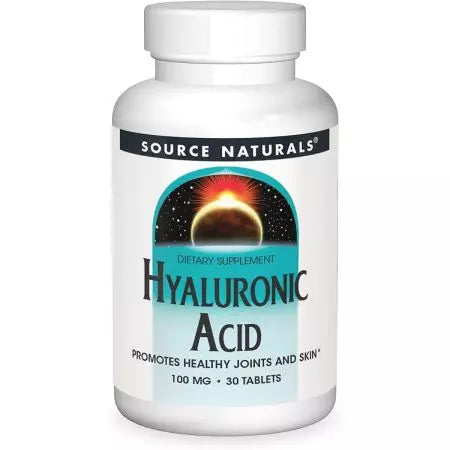 Fuente de ácido hialurónico natural 100 mg 30 tabletas