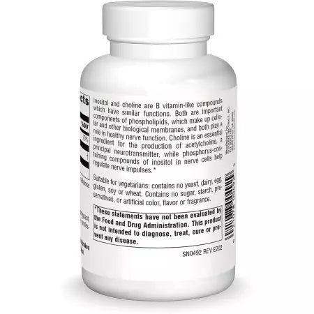 Πηγή Naturals Inositol & Choline 800mg 100 δισκία