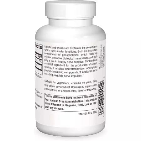 Fuente Naturals Inositol & Choline 800mg 50 tabletas