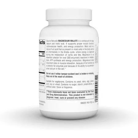 Source Naturals magnesium malate 1250 mg 90 tabletter