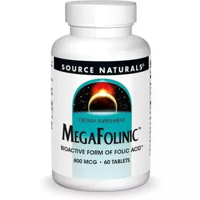 Source Naturals MegaFolinic (Folic Acid) 800mcg 60 Tablets