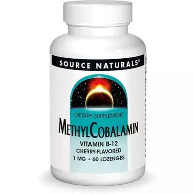 Source Naturals MethylCobalamin Vitamin B12 1mg 60 Cherry Flavoured Lozenges
