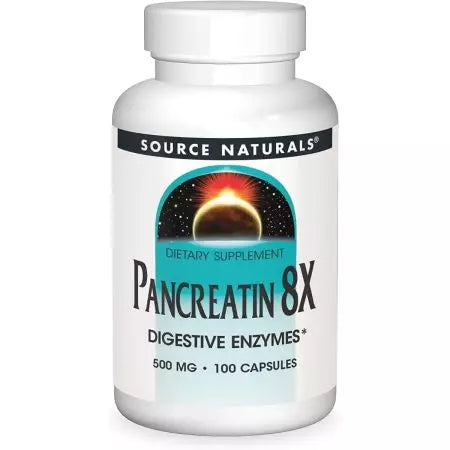 Fonte Naturals Pancreatin 8x 500mg 100 cápsulas