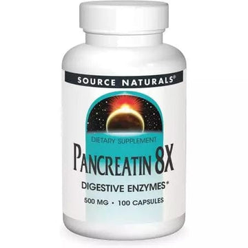 Source Naturals Pancreatin 8X 500mg 100 Capsules