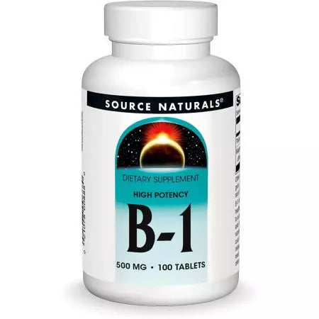 Fonte naturais vitamina B1 500mg 100 comprimidos