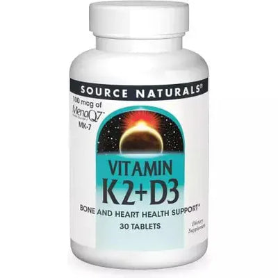 Source Naturals Vitamin K2 + D3 100mcg 30 Tablets