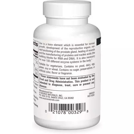 Fonte naturais zinco 50mg 100 comprimidos