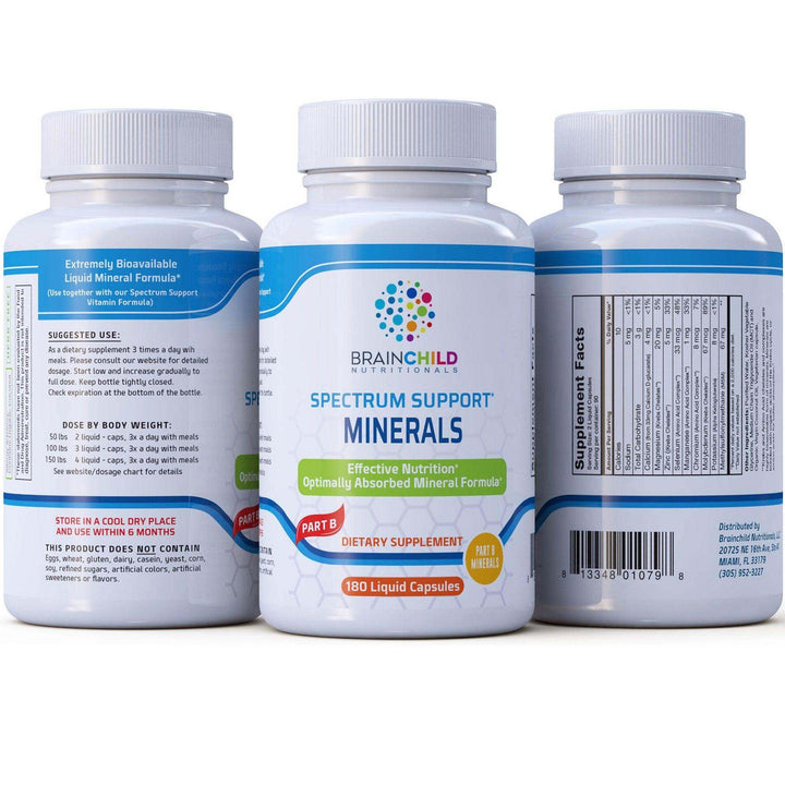 Spectrum Support Minerals, Part B, 180 Caps - BrainChild Nutritionals - welzo