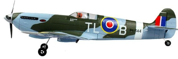 SkyFalcon Spitfire V2 4-Channel RC Plane with Autopilot Gyro – RTF 2.4GHz