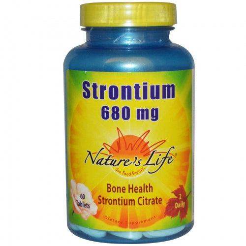 Strontium 680 mg 60 Tablets - Nature's Life - welzo