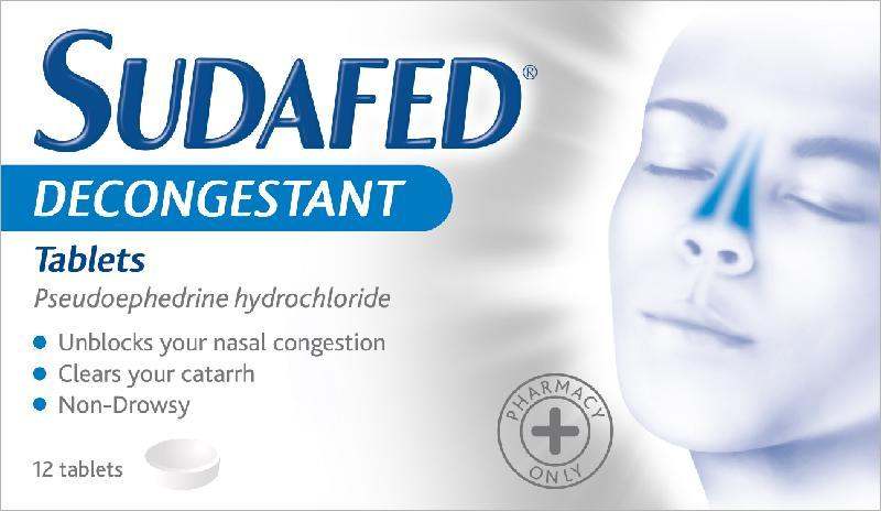 Sudafed decongestant 12 tablets - welzo