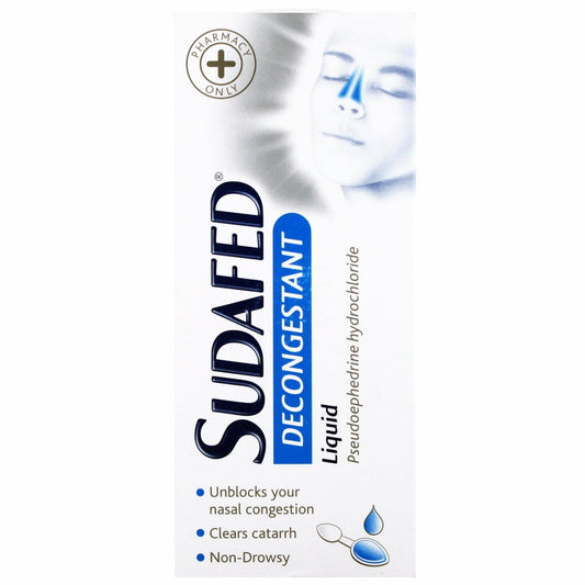 Sudafed Decongestant Liquid 100ml - welzo