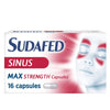 Sudafed Sinus Max Strength Capsules Pack of 16 - welzo