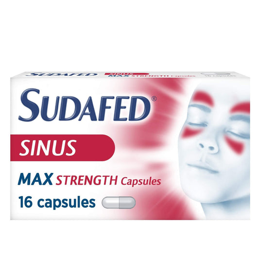 Sudafed Sinus Max Strength Capsules Pack of 16 - welzo