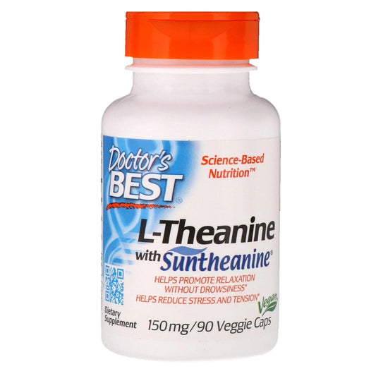 Suntheanine L-Theanine 150mg, 90 Capsules - Doctor's Best - welzo