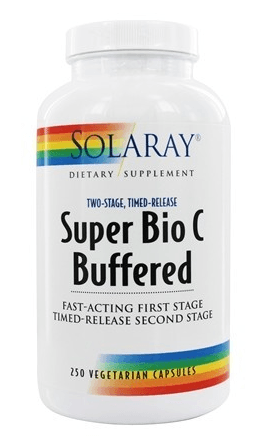 Super Bio C Buffered Two-Stage Timed-Release - 250 Vegetarian Capsules - Solaray - welzo