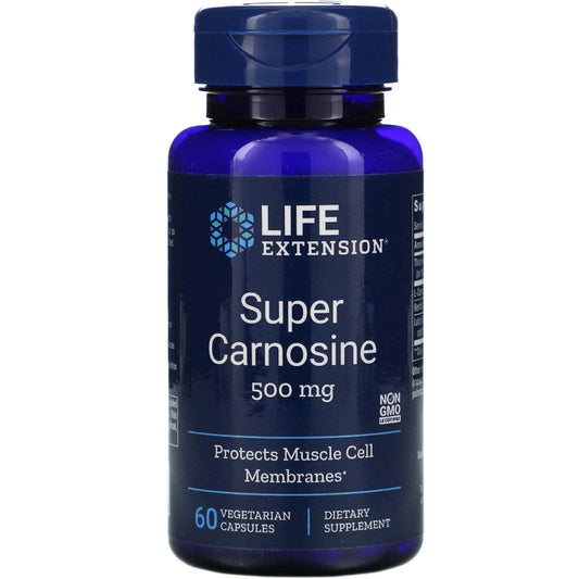 Super Carnosine, 500 mg , 60 Veggie Caps - Life Extension - welzo