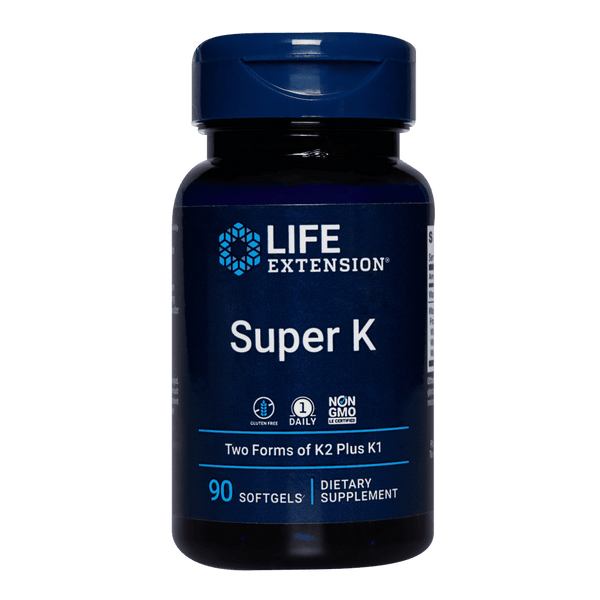 Super K (vitamin K2) with Advanced K2 Complex - 90 Softgels - Life Extension - welzo