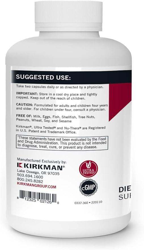 Super Nu-Thera Hypoallergenic, 360 Capsules - Kirkman Laboratories - welzo