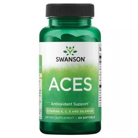 Swanson Aces Vitamina A, C, E și Selenium 60 Softgel